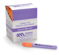 Xodus Medical NS10402 Skin Marker Correct Site Gentian Violet Regular Tip NonSterile (Box of 50)