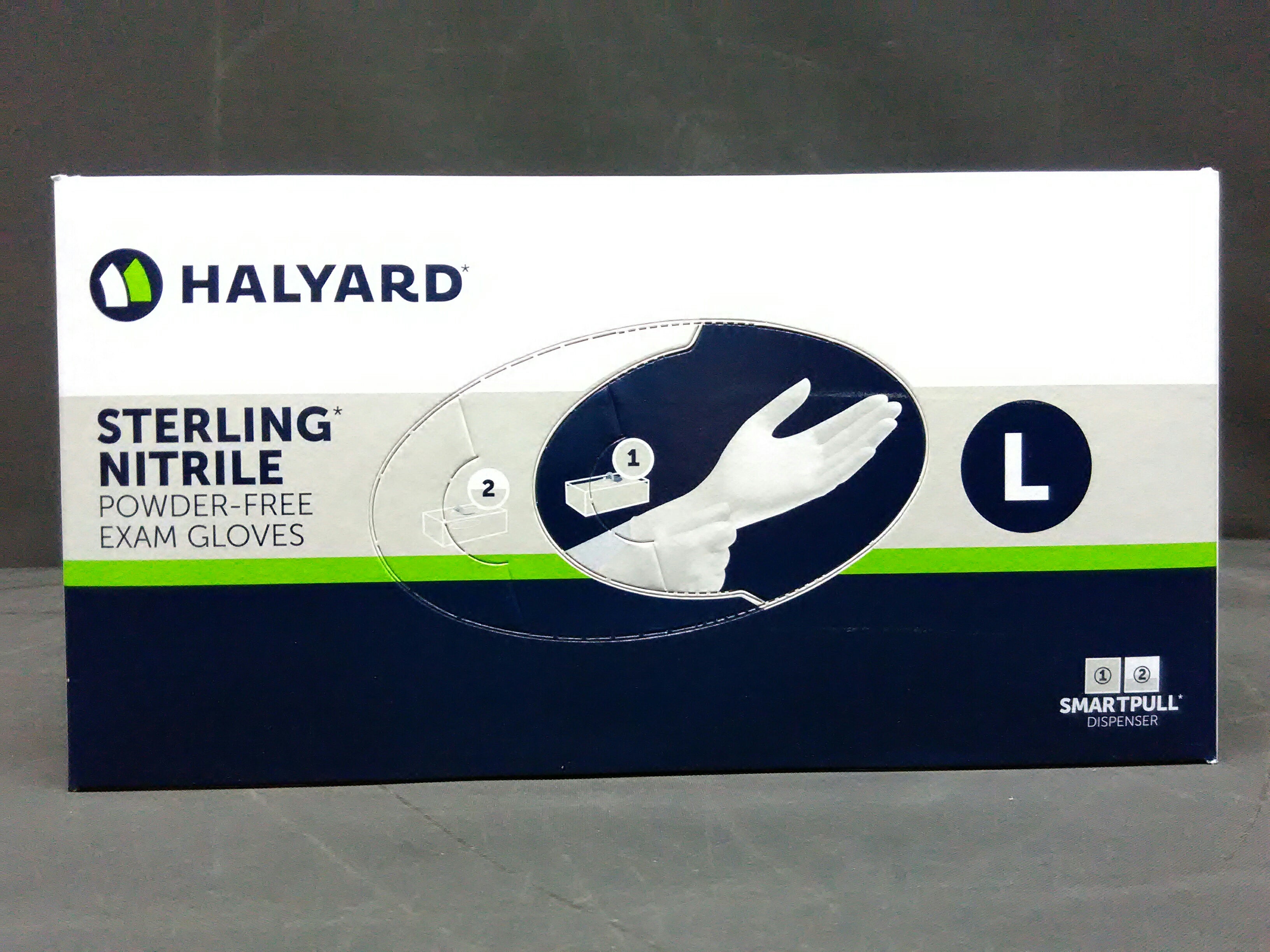 HALYARD 50708 SAFESKIN STERLING NITRILE TEXTURED GLOVE LRG