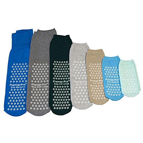 PremierPro 2914 Slipper Socks, X-Large, Gray, Double Tread, 1 pair