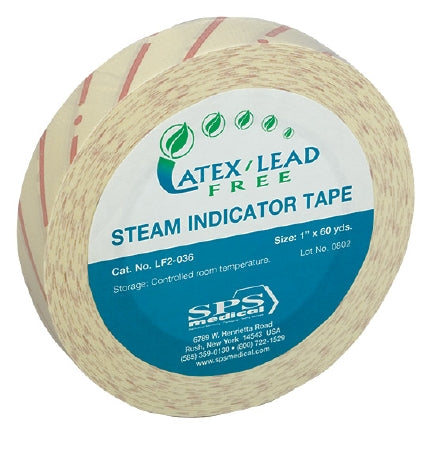 SPS Medical Supply LF2-036 Steam Indicator Tape 1 Inch X 60 Yard Steam